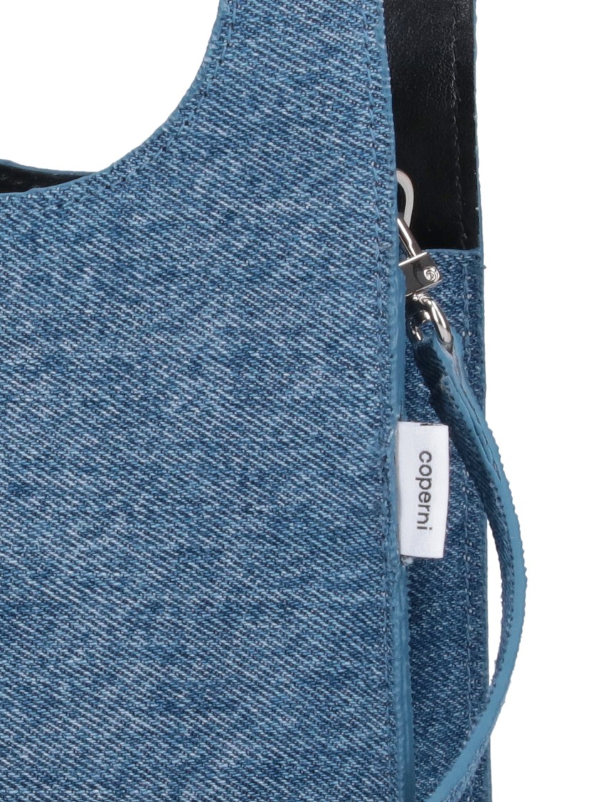 COPERNI COPERNI "SWIPE" MICRO TOTE BAG – BLUE DENIM