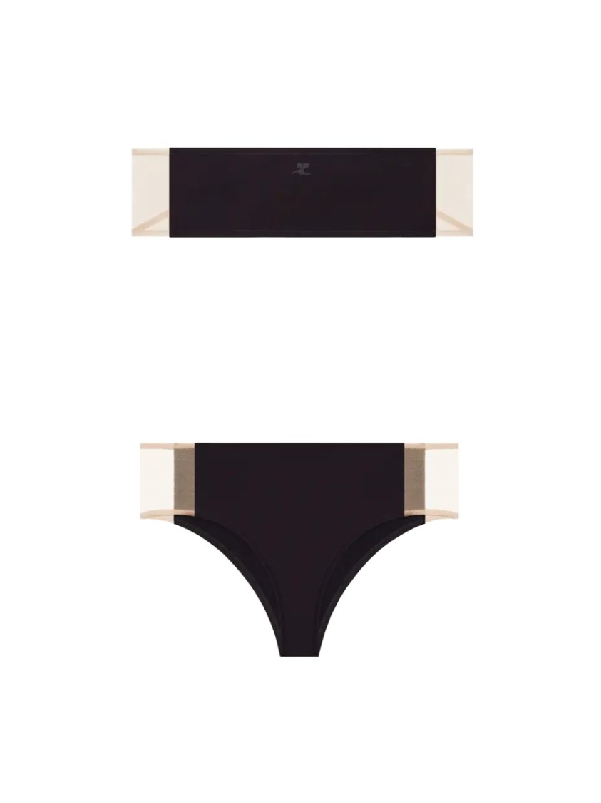 Courrèges Strapless Bandeau Bikini High-cut Legs