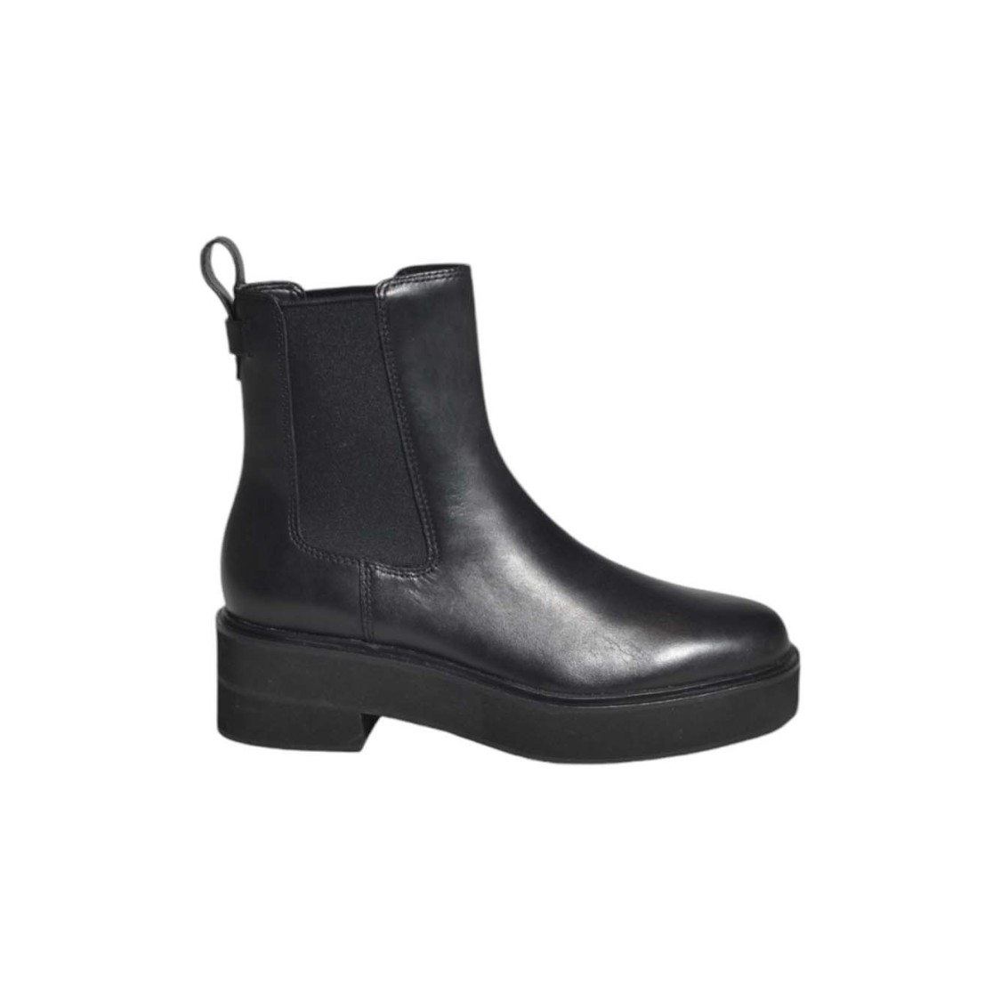Polo Ralph Lauren Adrianna Black Burnished Leather Ankle Boots