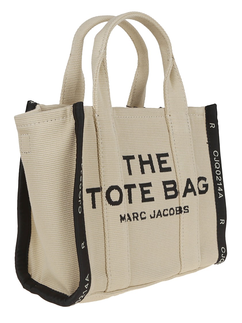 Marc Jacobs Cotton Canvas Small Tote With Adjustable Shoulder Strap In Neutrals