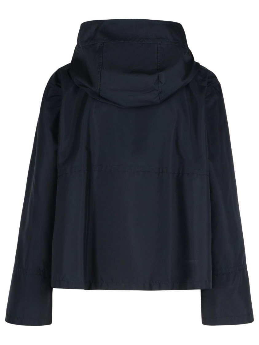 Fay Polyamide Jacket With Hood And Pockets In Blue