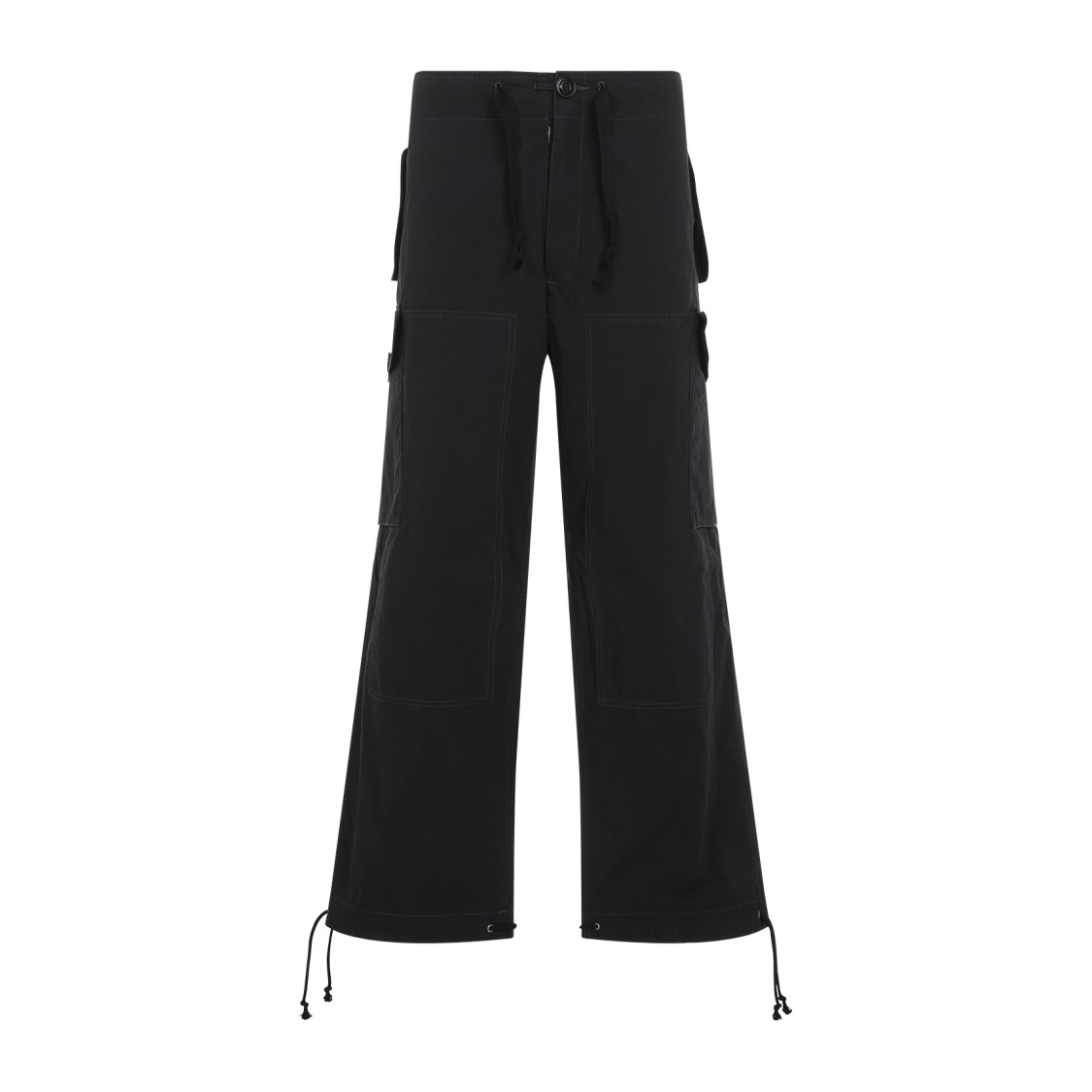Shop Maison Margiela Black Cotton Pants