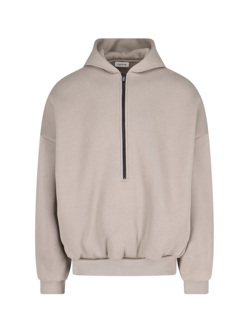 FEAR OF GOD FEAR OF GOD RELAXED FIT BEIGE HALF-ZIP SWEATER - BEIGE