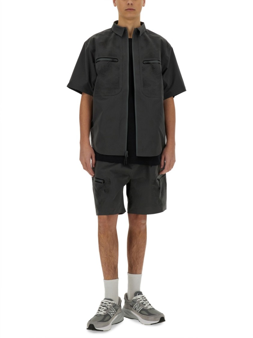 Shop Alpha Industries Laser Cut Short Sleeve Shirt In Black