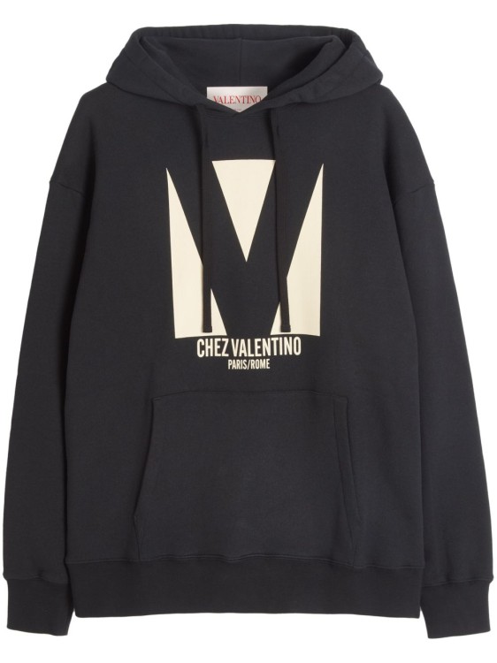 パーカー・フーディ Valentino Drawstring Hood Sweatshirt With Bold Chez Print Valentino Drawstring Hood Sweatshirt With Bold Chez Print