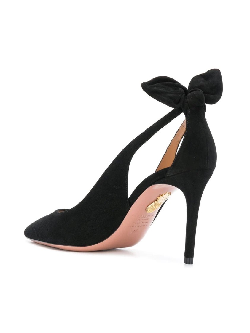 Aquazzura 120mm Bow Tie Pumps In Black