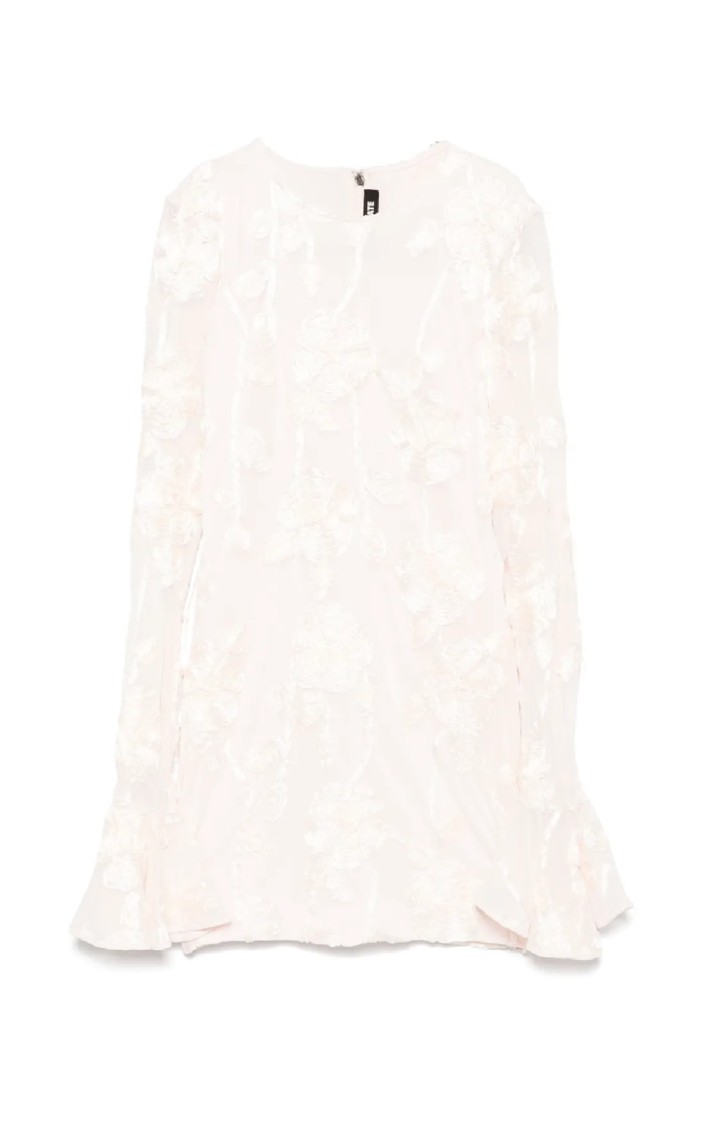 Rotate Birger Christensen Rotate Flower Mesh Mini Dress