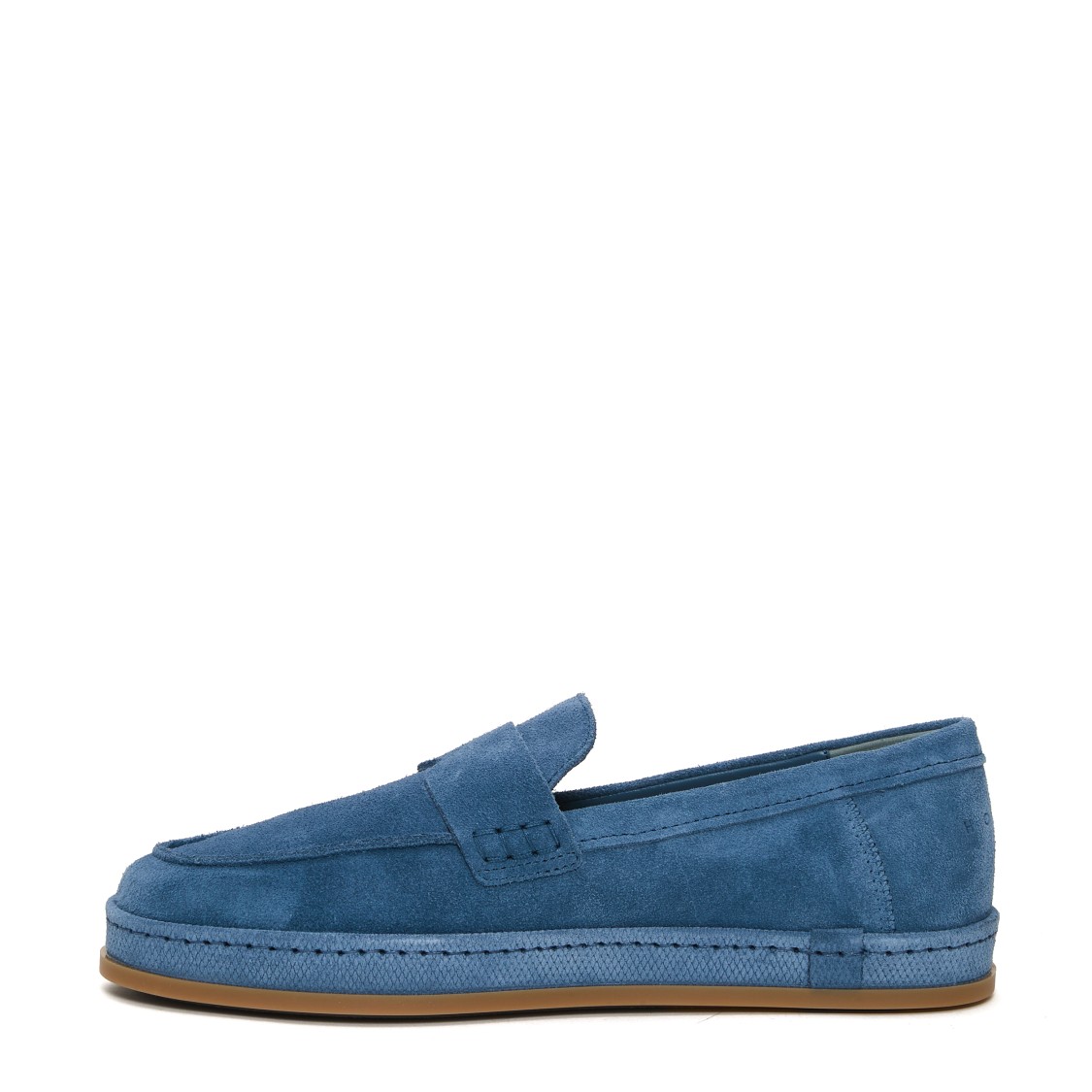 Hogan Jeans Suede Slip-on In Blue