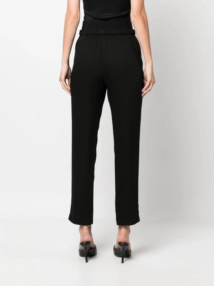 Fabiana Filippi Slim-fit Trousers With Elastic Waistband In Black