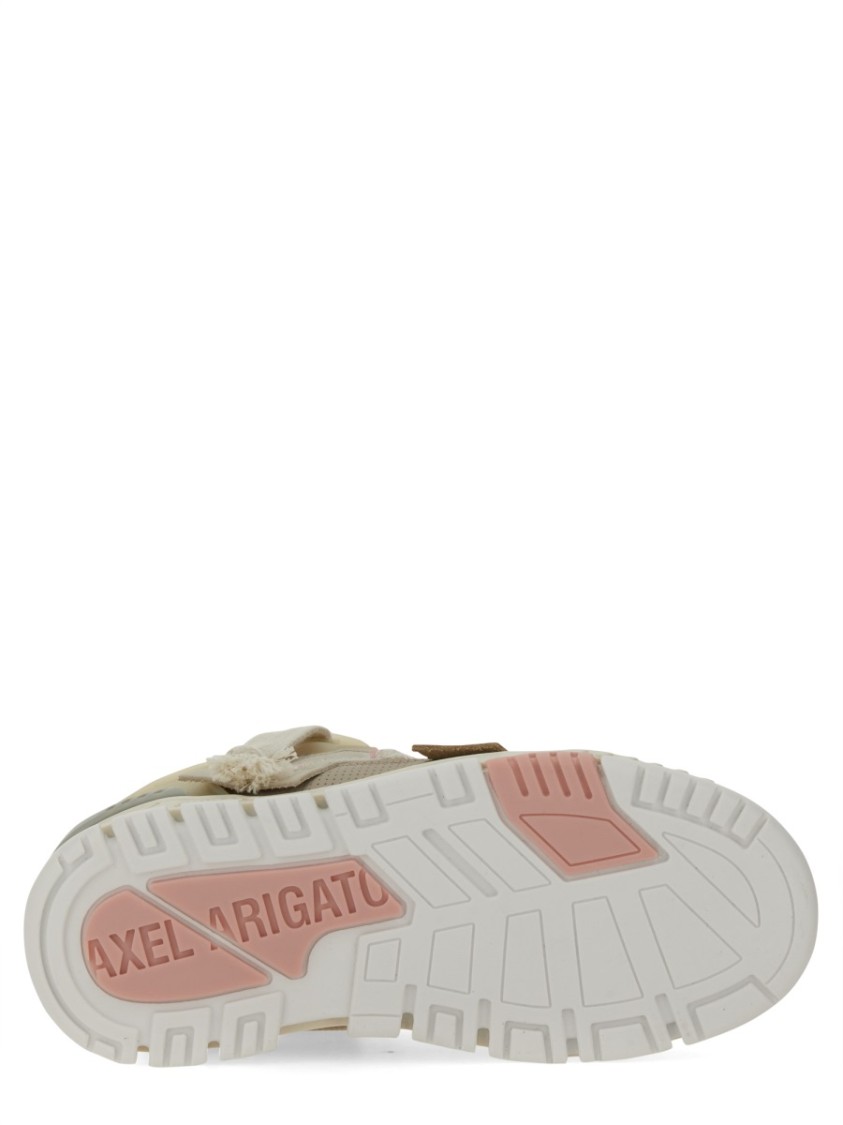 Axel Arigato Area Patchwork Sneakers In Beige Suede And Fabric In Neutrals