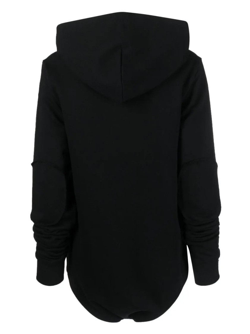 Rick Owens X Champion Logo-embroidered Organic-cotton Hoodie In Black