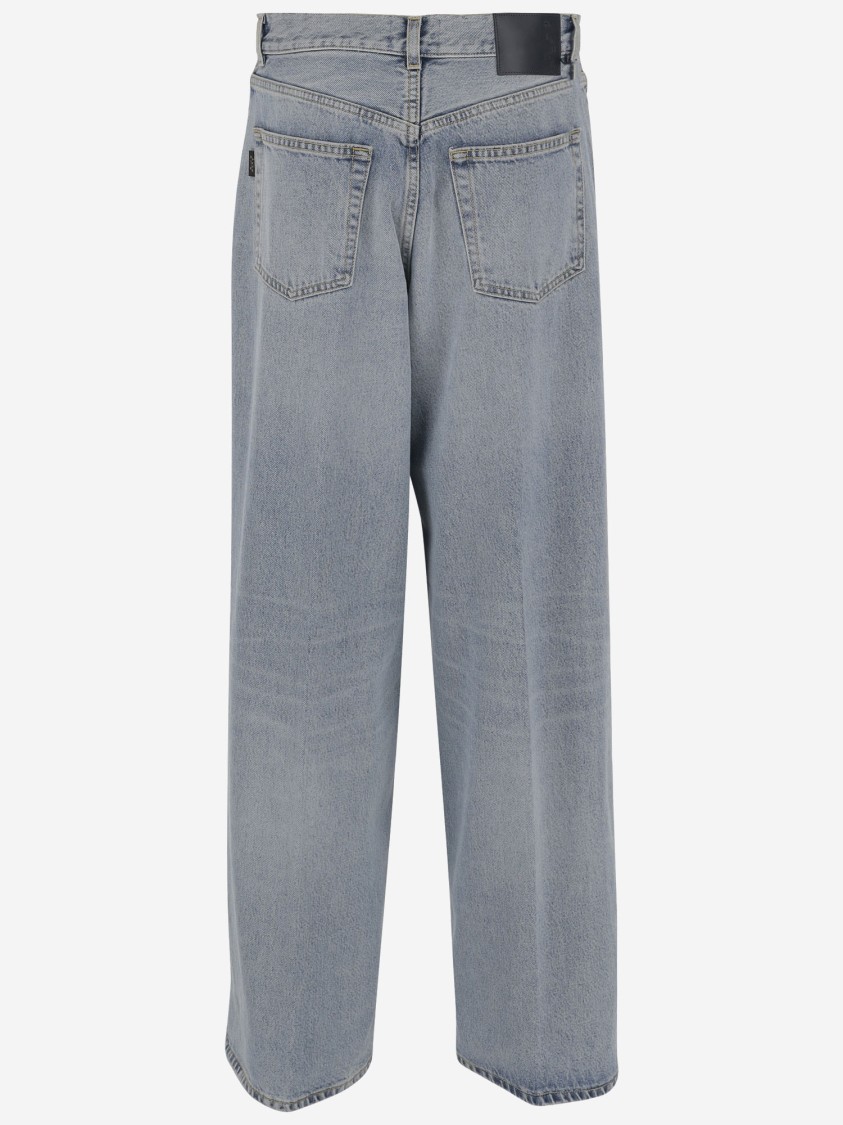 Haikure Wide Fit Cotton Denim Jeans In Blue