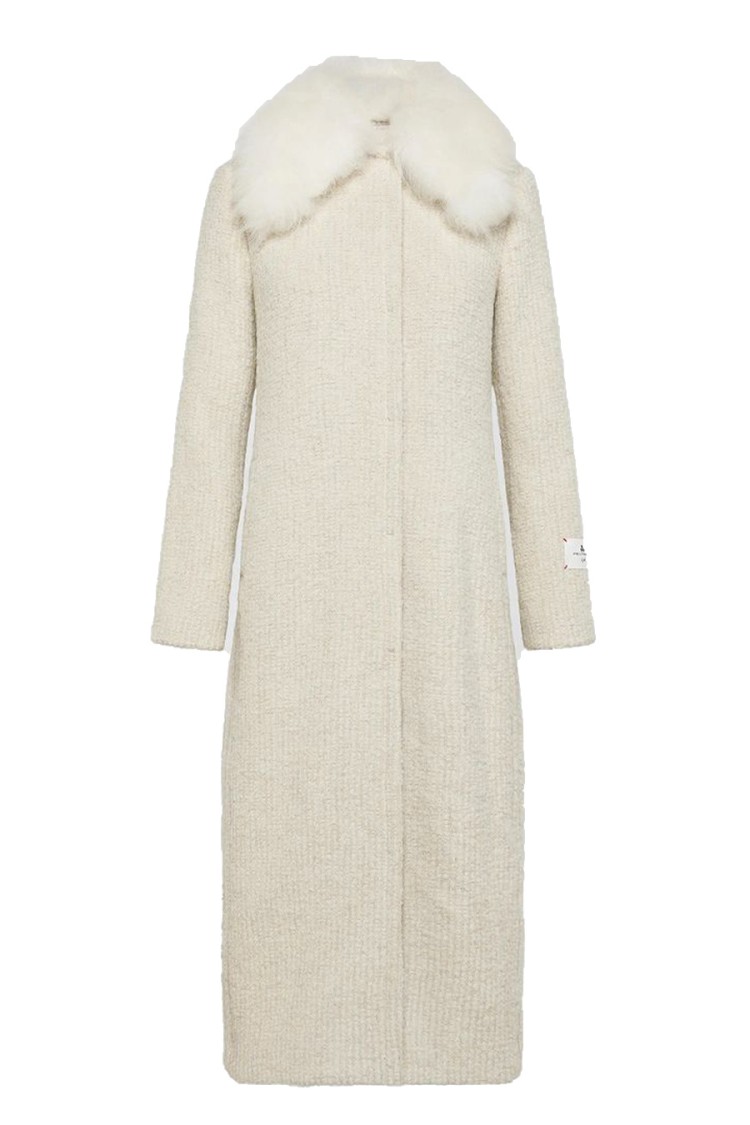 Peuterey Long Coat With Cashmere Goat Collar