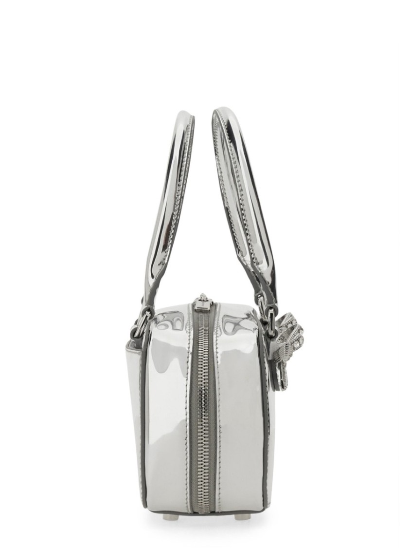 Shop Self-portrait Mini Bag In Silver