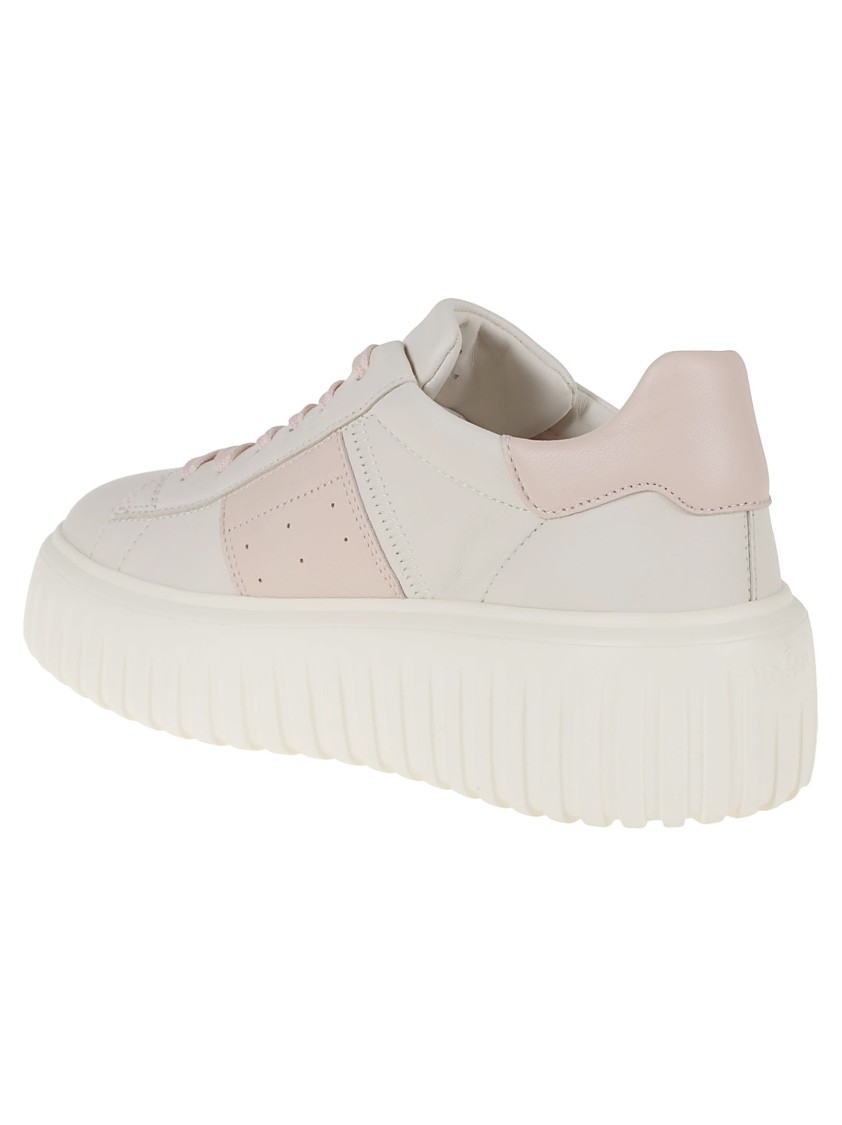 Hogan H-stripes Allac.fascia Logo Sneakers In White