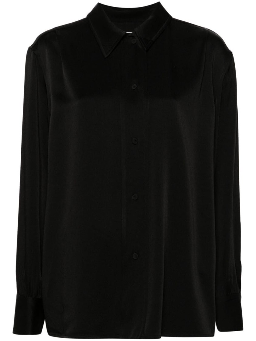 Jil Sander Black Shirt With Gathered Cuffs