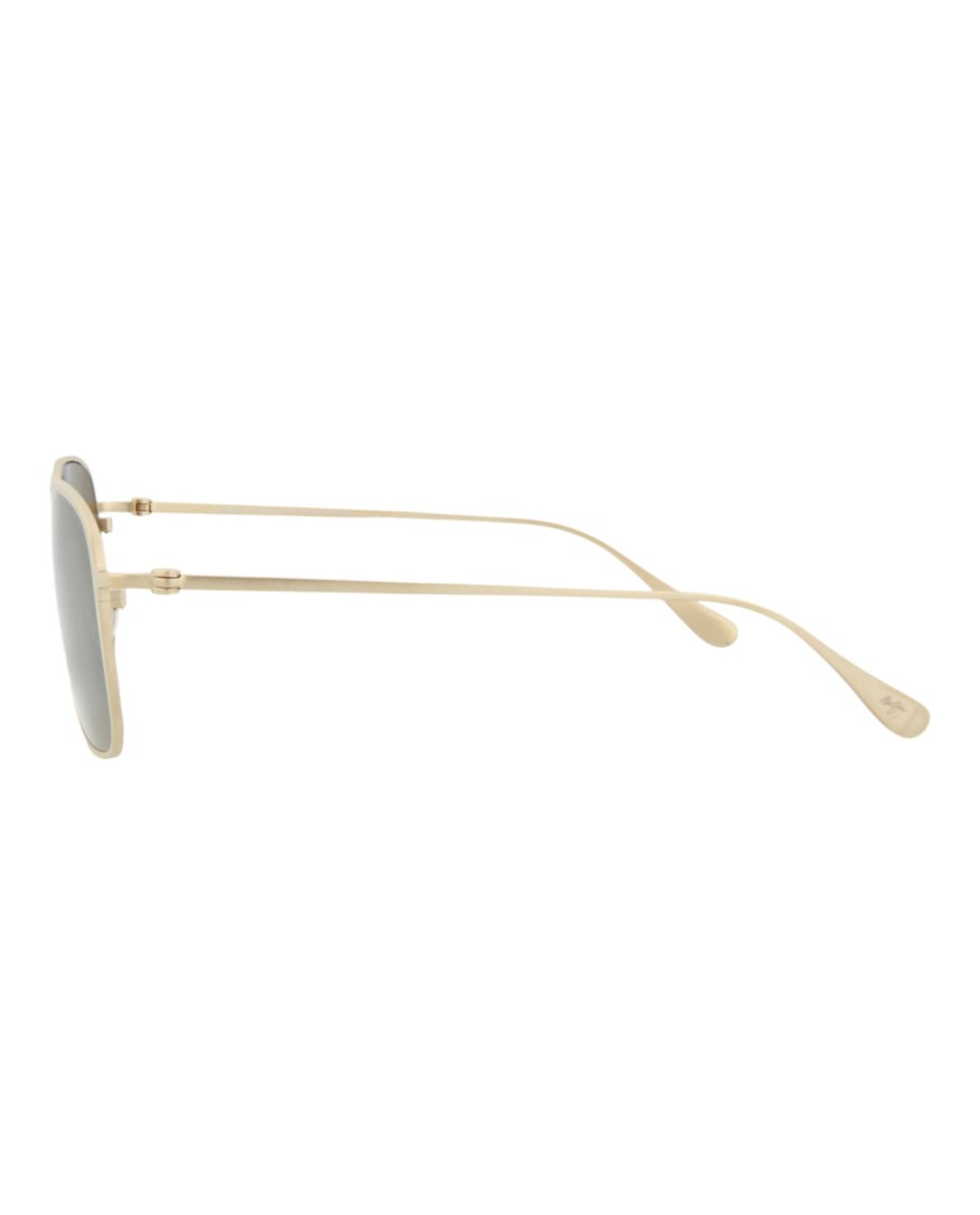 Maui Jim Aviator-frame Titanium Sunglasses In Neutral