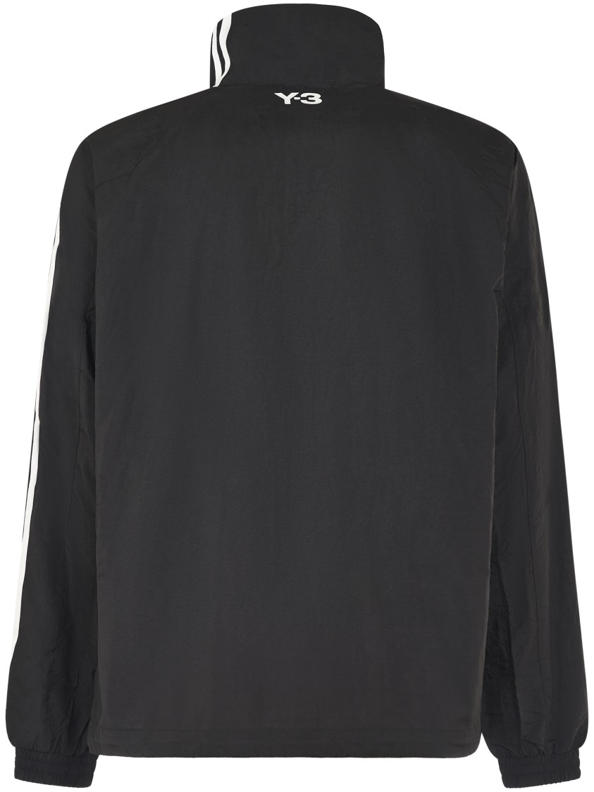 Y-3 Adidas 3-stripes Nylon Shell Jacket In Black