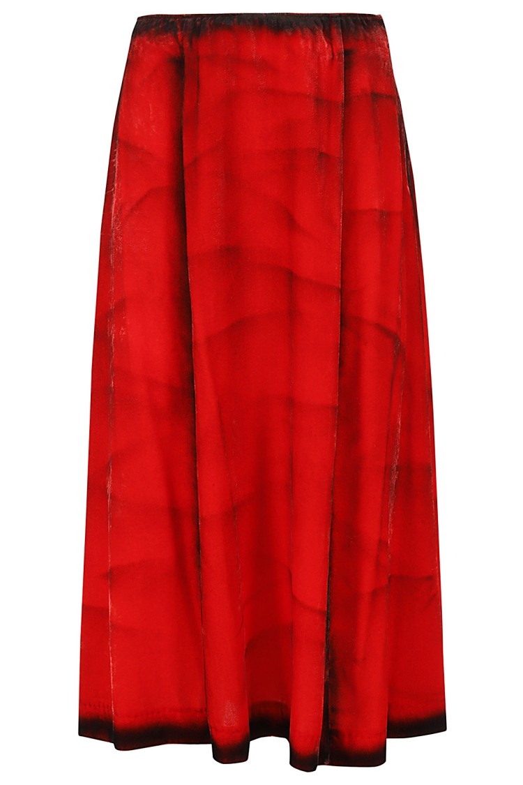 Shop Tela Flame Skirt In Red