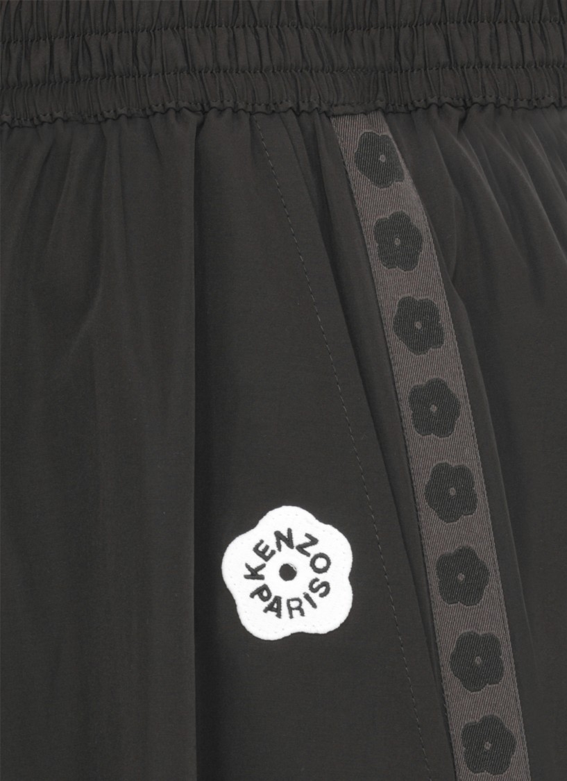 Kenzo Boke Flower 2.0 Skirt With Flared Hem And Bow Detail In Black