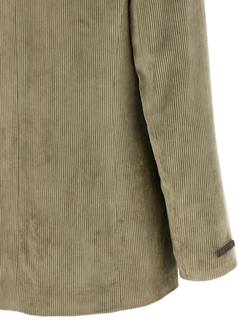 Peserico Classic Tailored Blazer With Notched Lapel In Green