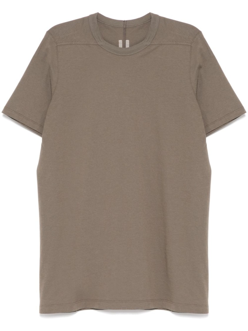 Rick Owens Rust Brown Crew Neck T-shirt With Straight Hem In Brown