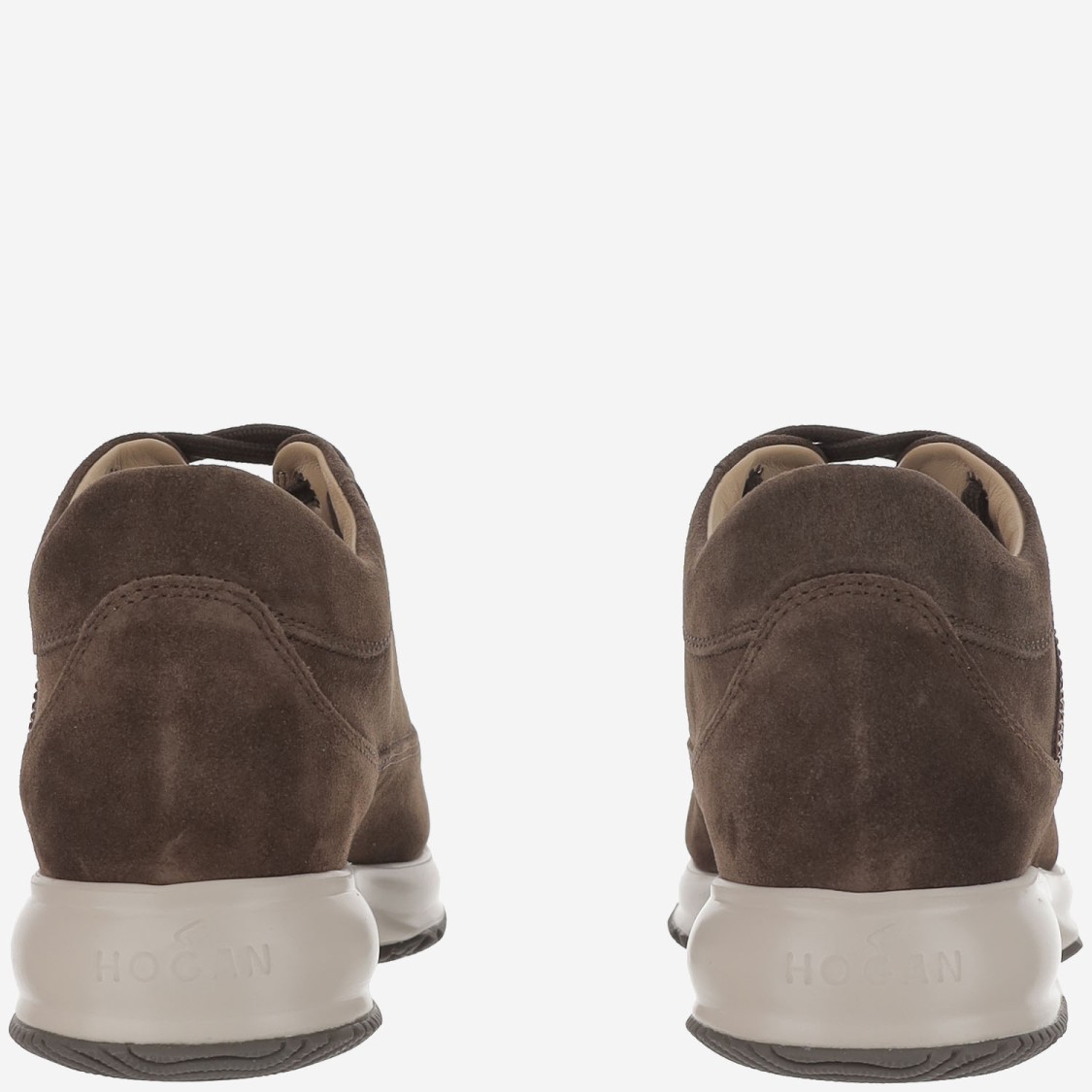 Hogan Suede Interactive Sneakers In Gray
