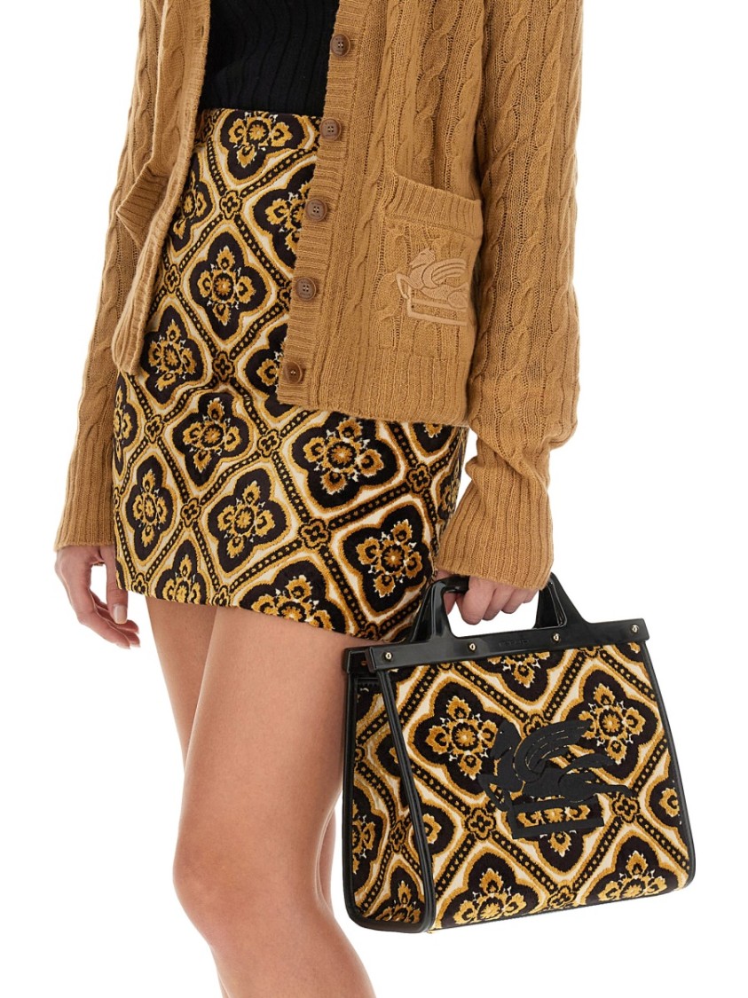 Etro Cable Knit V-neck Cardigan Pockets