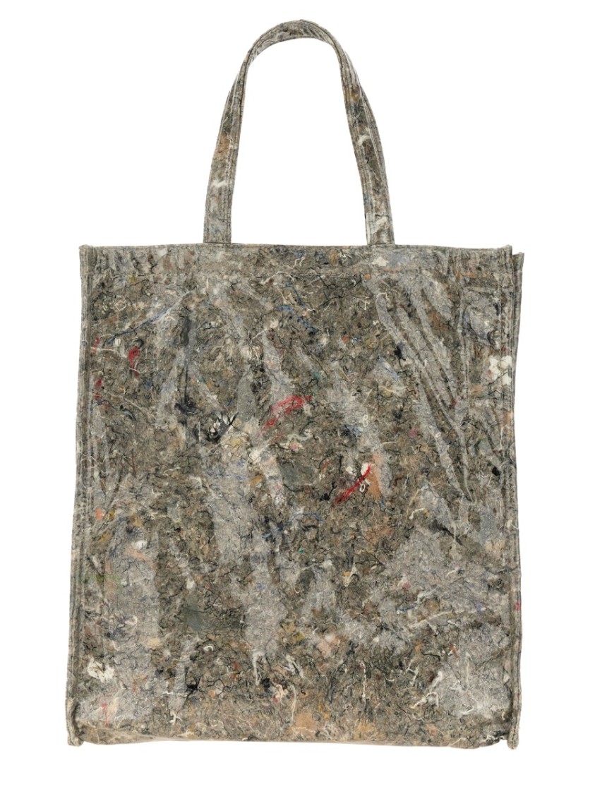 Uma Wang Textured Tote Bag With Sturdy Handles In Grey