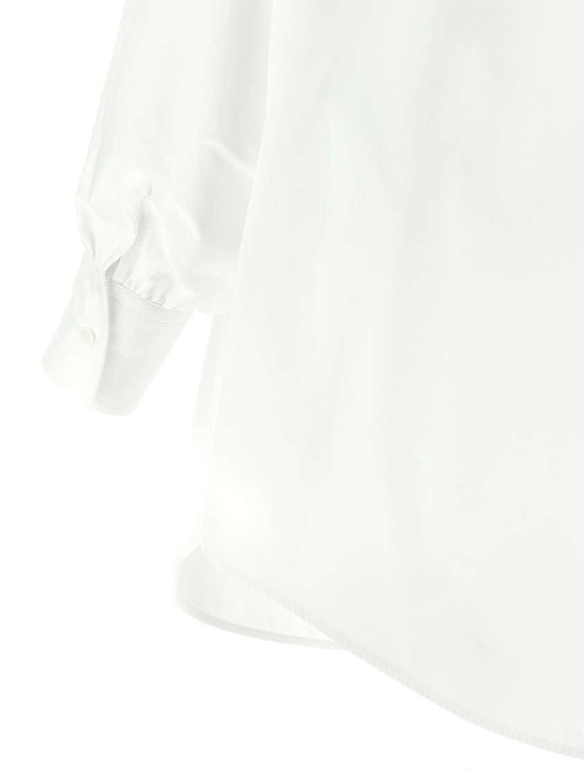 Ermanno Scervino Macramé Lace-trimmed Cotton Poplin Shirt In White