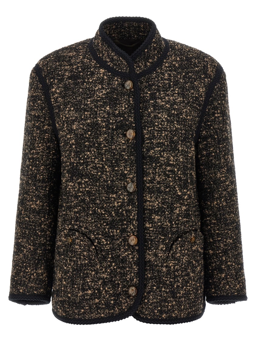 Blazé Milano Katara Curly Blazer In Black