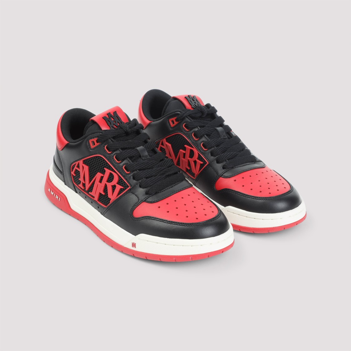 Amiri Low Top Sneakers With Round Toe And Perforated Patch
