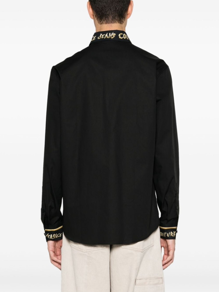 VERSACE JEANS COUTURE VERSACE JEANS COUTURE BLACK SHIRT WITH COTTON FABRIC