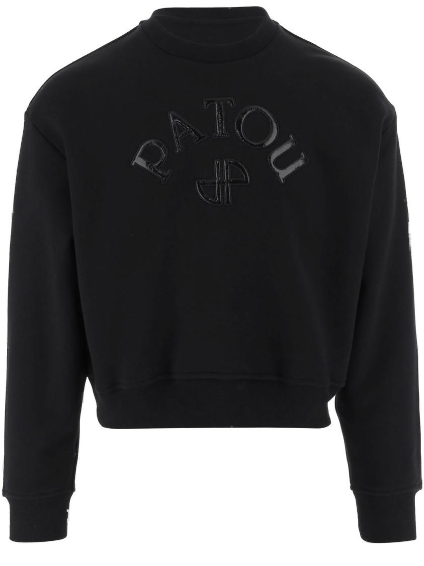 Patou ロゴニット black Patou(パトゥ) 長袖ニット22A-KN110-8045 22A-KN110-8045