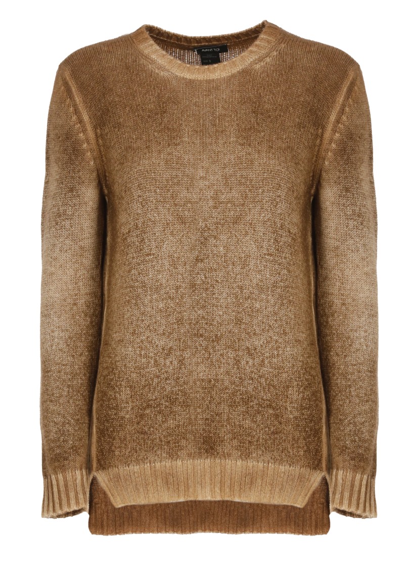 Avant Toi Ribbed-trim Cashmere Sweater In Brown