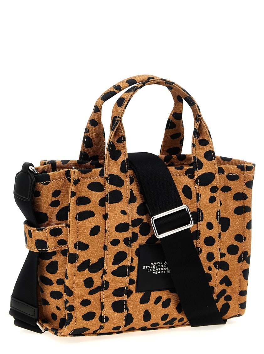 Marc Jacobs 'the Cheetah Canvas Small Tote' Handbag In Brown