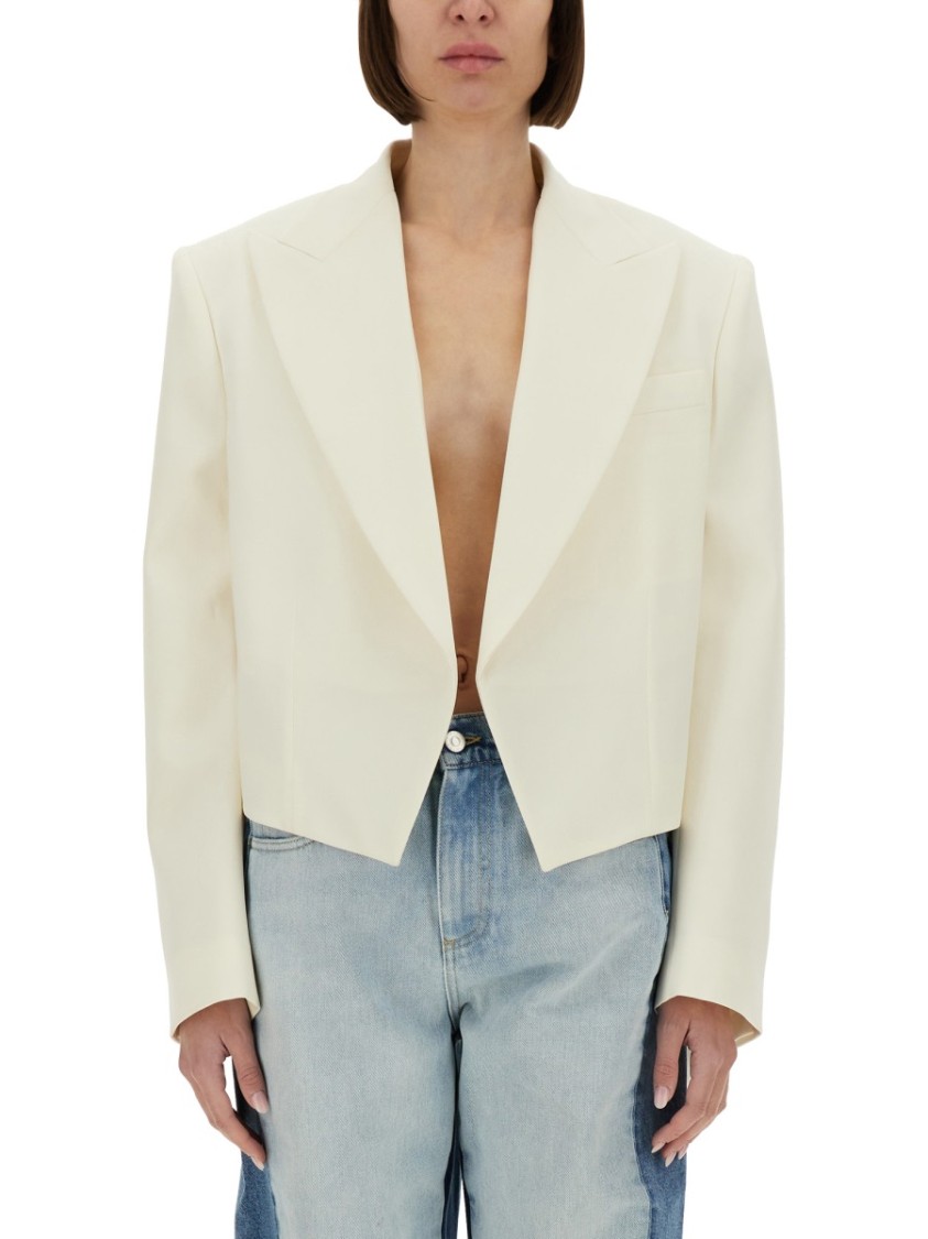 Stella Mccartney Cropped Blazer For Women In White