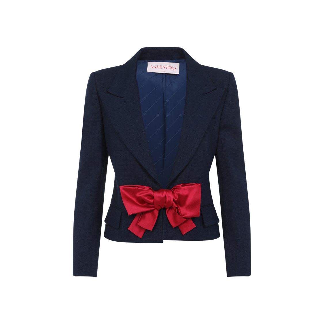 Valentino Tailored Bow-detail Jacket Crafted From Lightweight Viscose