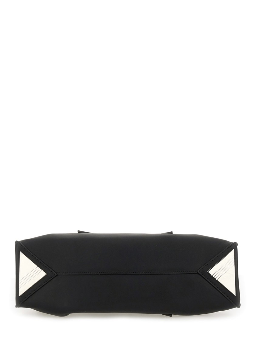 Attico Black Leather Small La Passeggiata Shoulder Bag