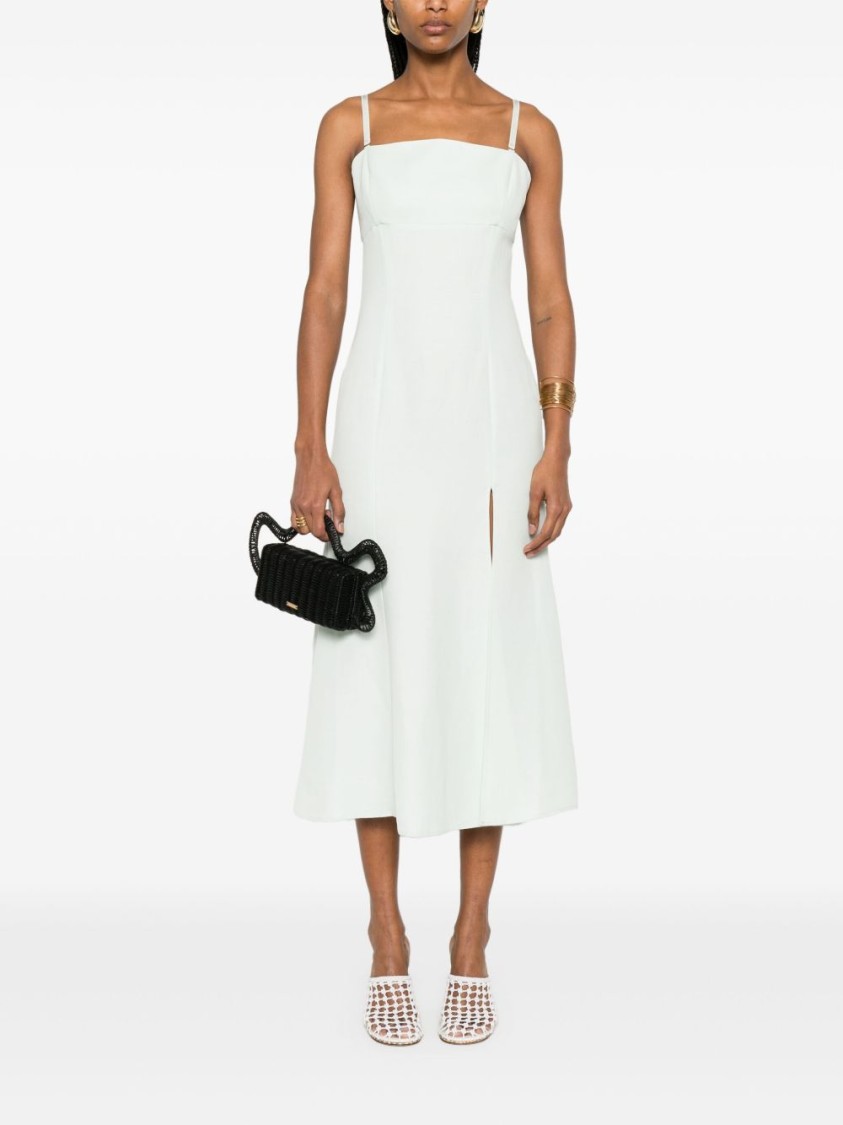 Shop Twinset Twin-set Square Neck Midi Dress