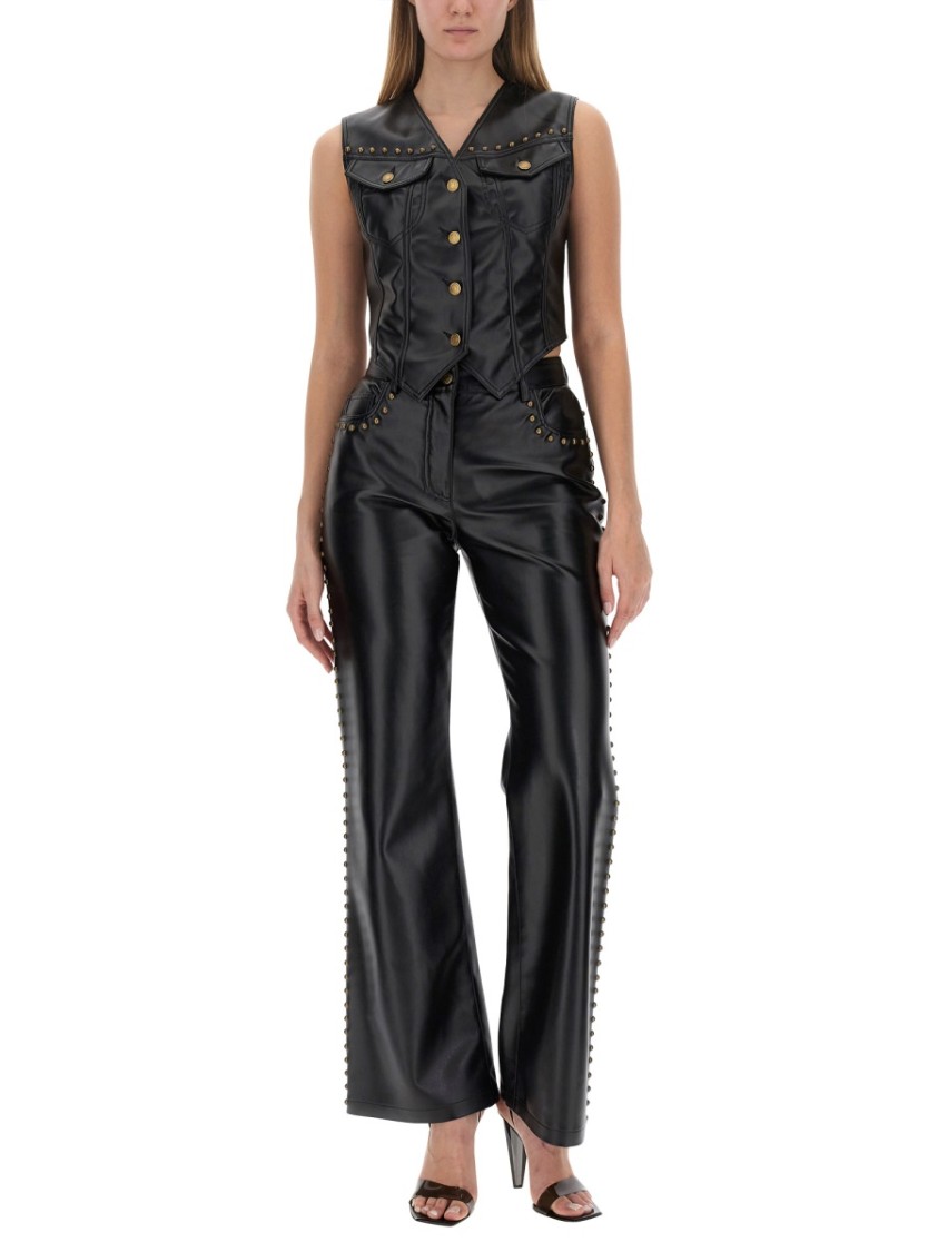 Moschino Rivet Detail Vest In Black
