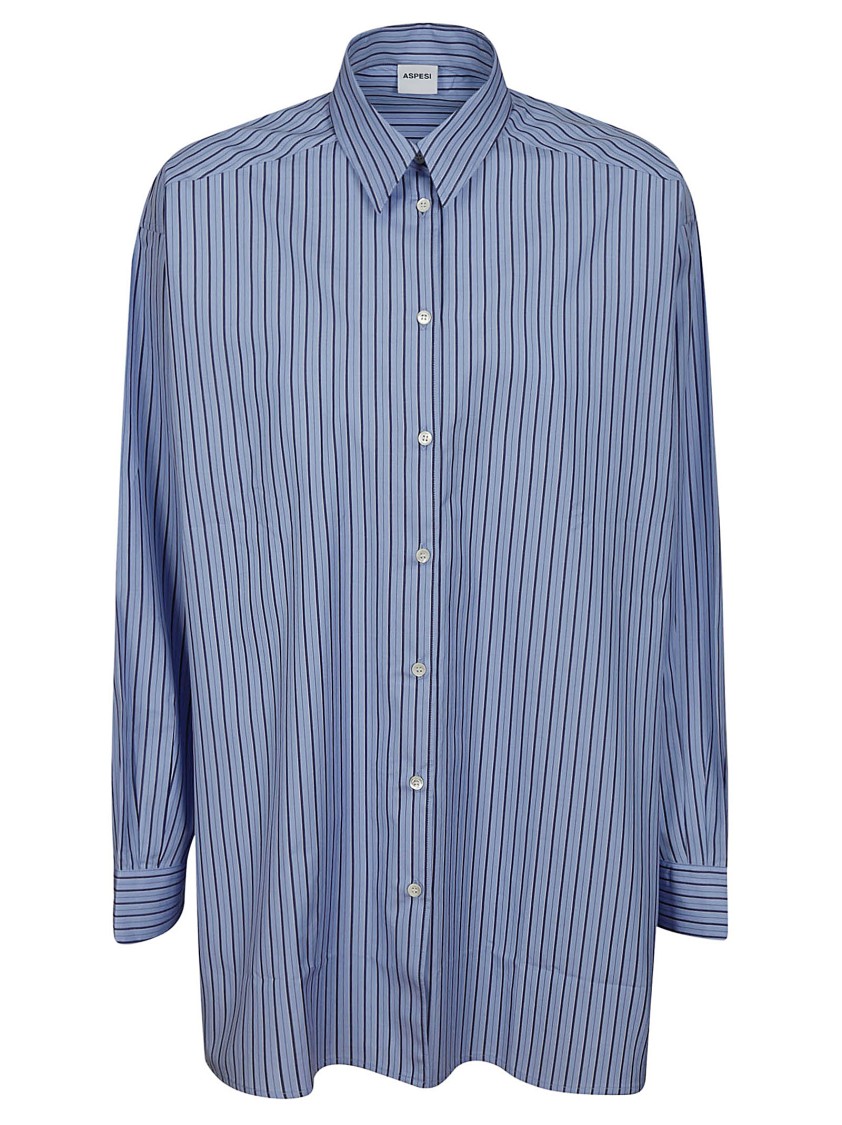 Aspesi Cotton Shirt With Striped Pattern