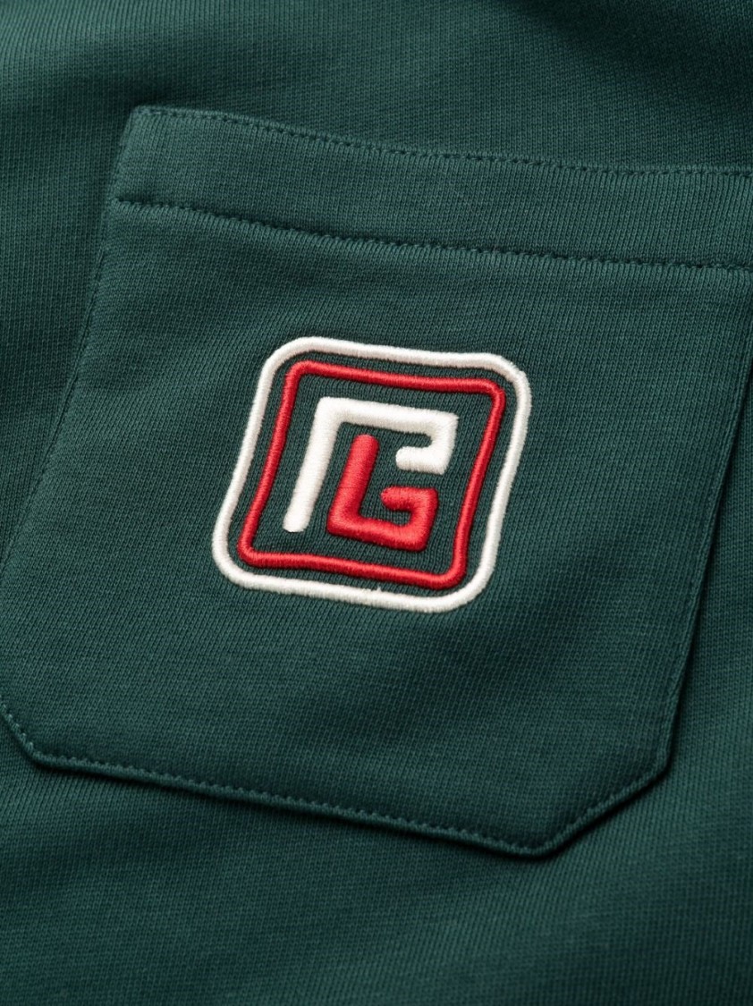 Balmain Logo-patch Cotton Track Pants In Green