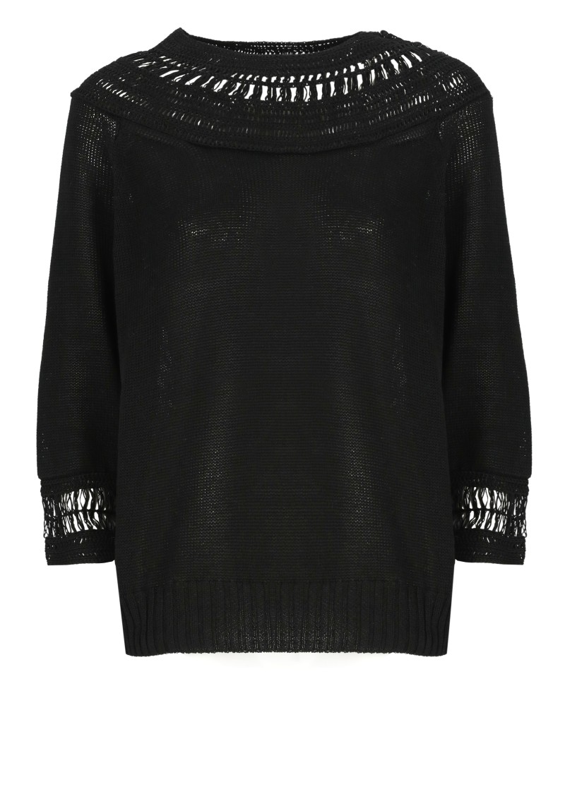 Y's Cotton Sweater In Black