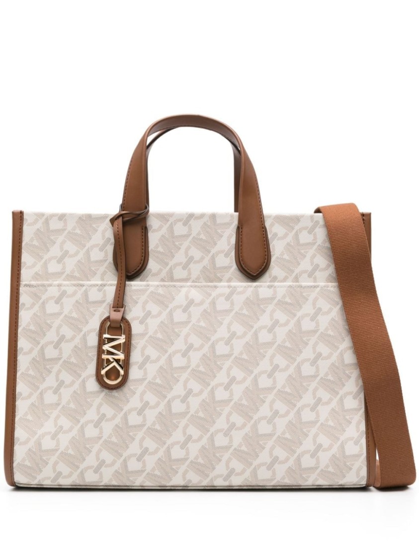 Michael Kors Large Grab Tote In Neutral