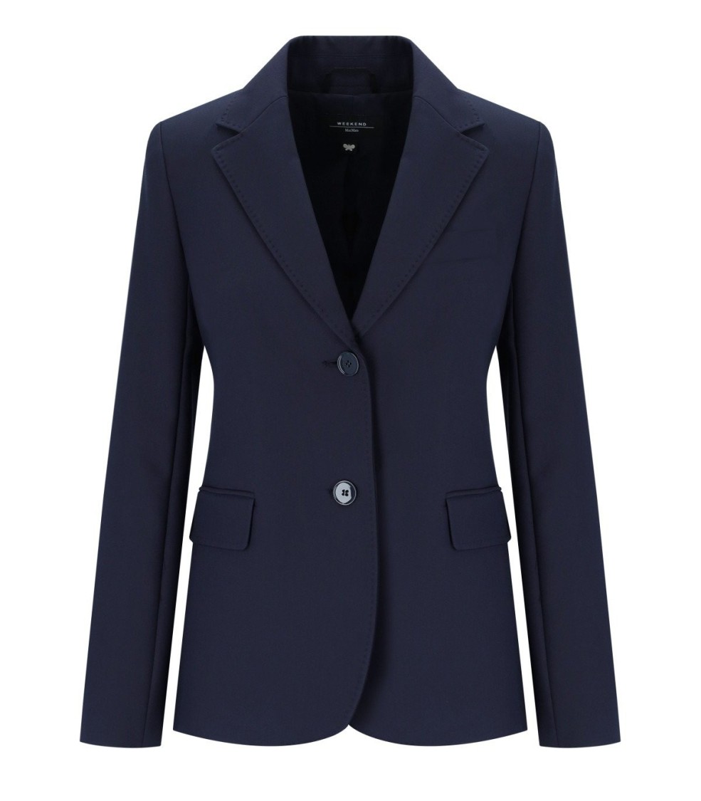 MAX MARA MAX MARA UVA BLUE SINGLE-BREASTED BLAZER