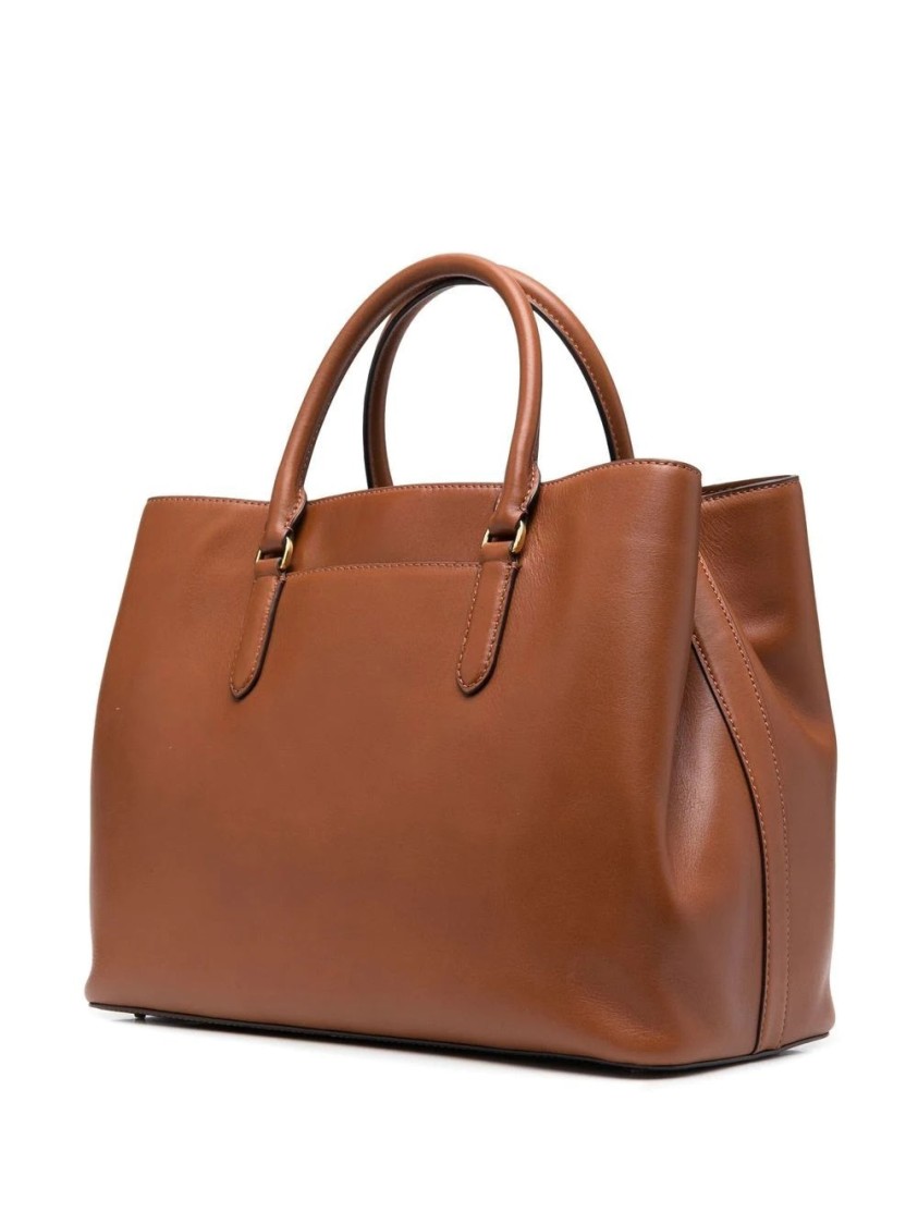 Ralph Lauren Lauren Mary Large Satchel Bag In Red