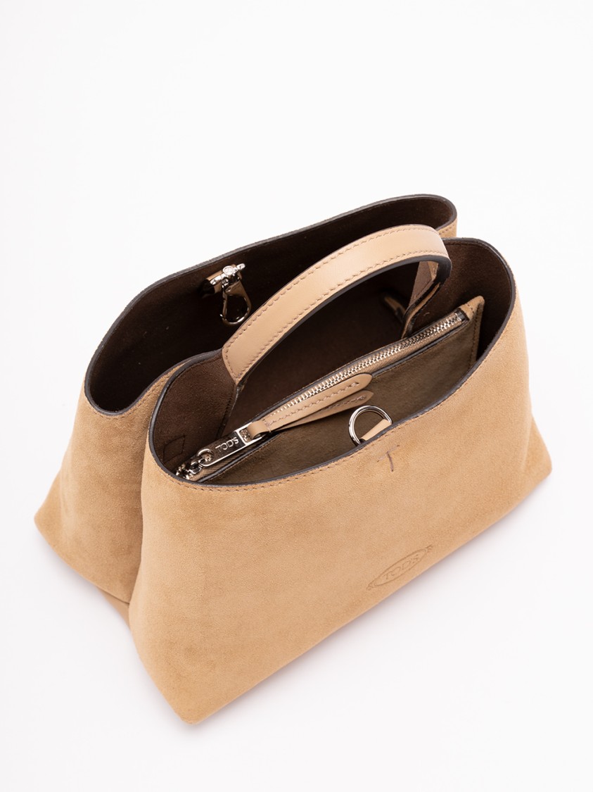 Tod's Micro Bag In Leather In Neutral