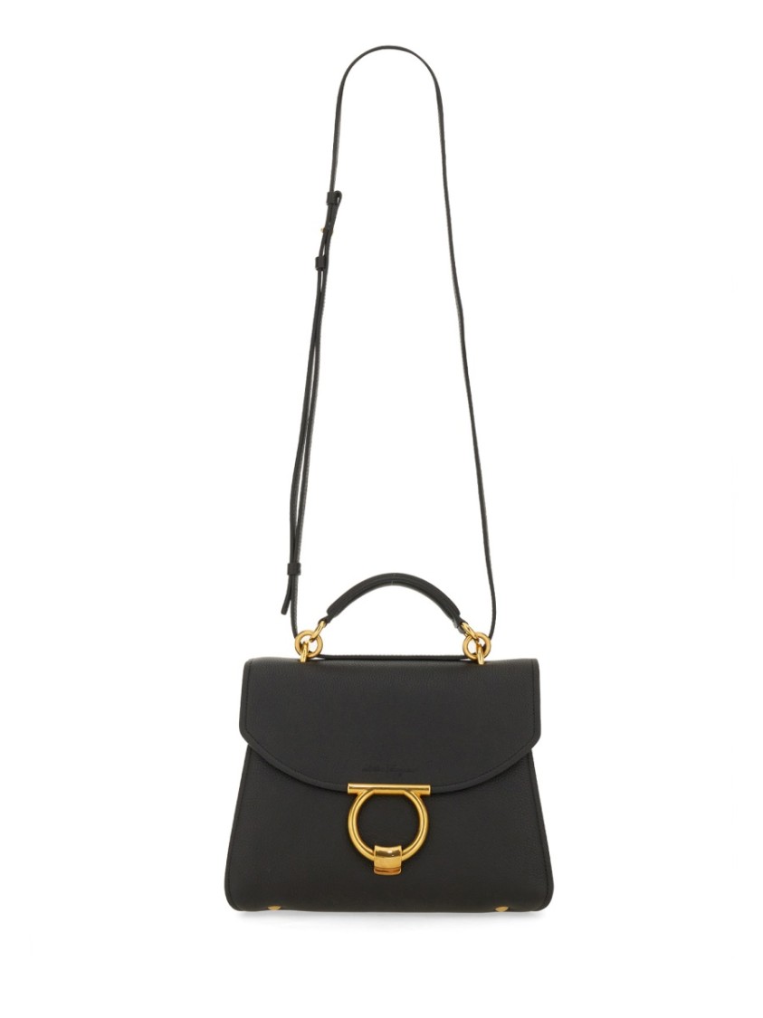 Shop Ferragamo Mini Hooks Handbag