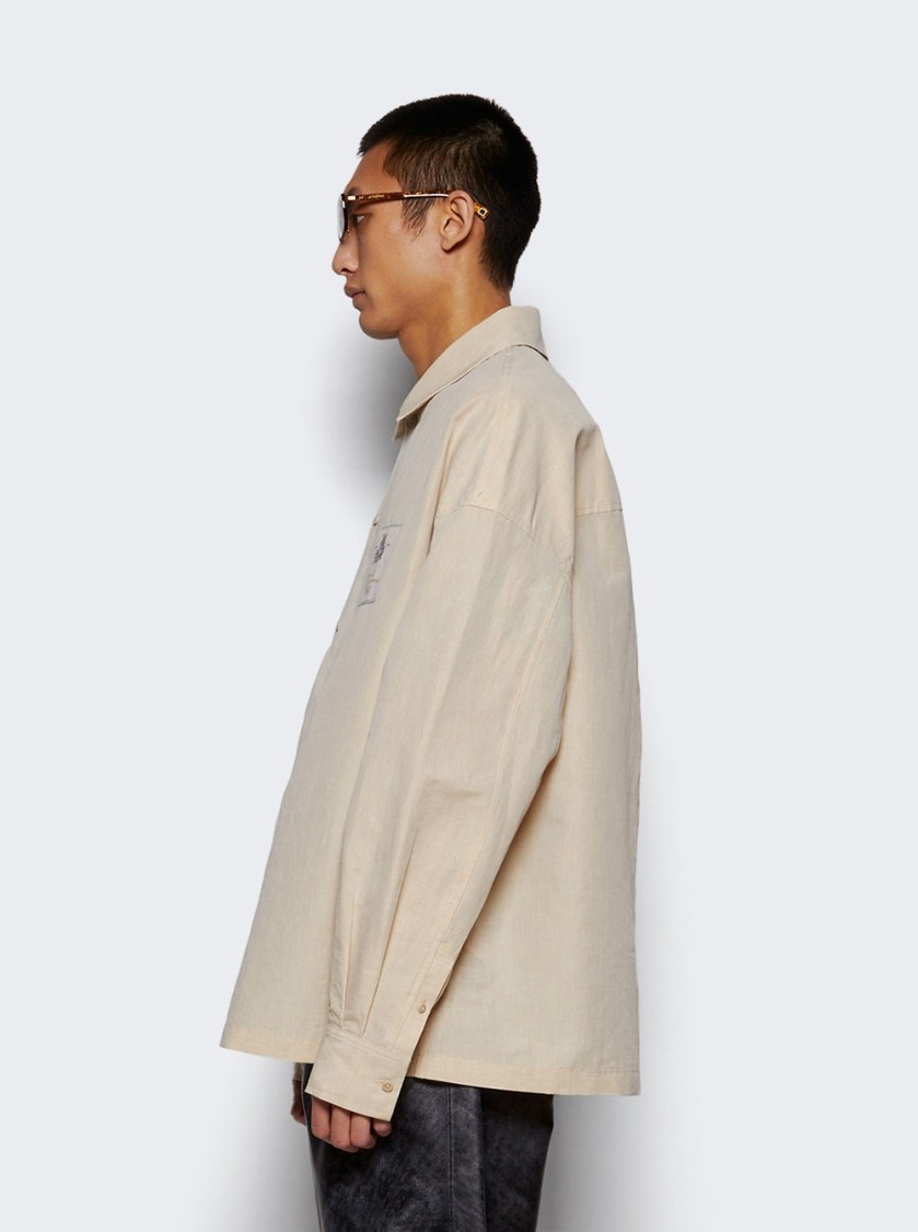 Jacquemus La Chemise Atelier Halter Off White In Neutrals